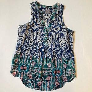 Anthropologie Vanessa Virginia Massi Silk Tank Top